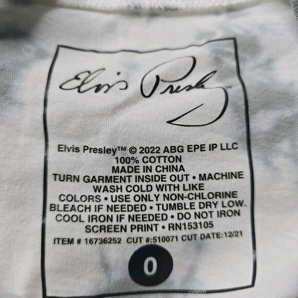 Elvis Presley 100% Cotton Graphic Print Band Tee Tshirt Tie Dye Size 0X - Picture 5 of 8